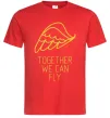 Чоловіча футболка Together we can fly yellow Червоний фото