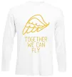 Лонгслив Together we can fly yellow Белый фото