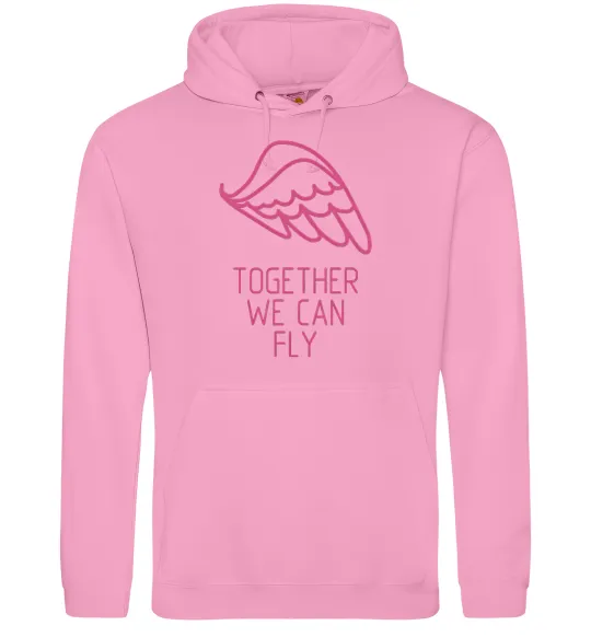 Жіноча толстовка (худі) Together we can fly pink Рожевий фото