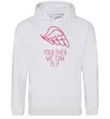 Женская толстовка (худи) Together we can fly pink Серый меланж фото