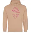 Женская толстовка (худи) Together we can fly pink Песочный фото