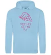 Жіноча толстовка (худі) Together we can fly pink Блакитний фото