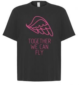 Футболка Оверсайз Together we can fly pink