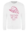 Свитшот Together we can fly pink Белый фото