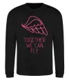 Свитшот Together we can fly pink Черный Свитшот Together we can fly pink Черный фото