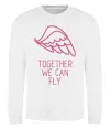 Свитшот Together we can fly pink Белый Свитшот Together we can fly pink Белый фото