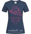 Жіноча футболка Together we can fly pink Темно-синій фото