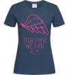 Жіноча футболка Together we can fly pink Темно-синій Жіноча футболка Together we can fly pink Темно-синій фото