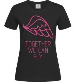 Женская футболка Together we can fly pink Женская футболка Together we can fly pink