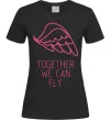 Жіноча футболка Together we can fly pink Чорний Жіноча футболка Together we can fly pink Чорний фото