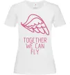 Жіноча футболка Together we can fly pink Білий Жіноча футболка Together we can fly pink Білий фото