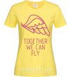 Жіноча футболка Together we can fly pink Лимонний фото