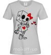 Жіноча футболка Robot girl Сірий фото