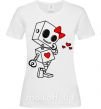Жіноча футболка Robot girl Білий фото