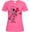 Женская футболка Robot girl Ярко-розовый фото