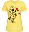Женская футболка Robot girl Лимонный фото