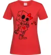Женская футболка Robot girl Красный фото