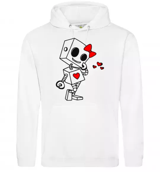 Женская толстовка (худи) Robot girl Белый фото