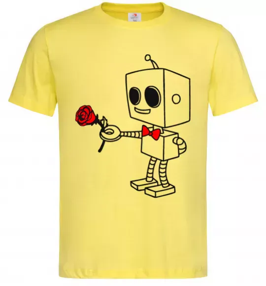 Чоловіча футболка Robot boy Лимонний фото