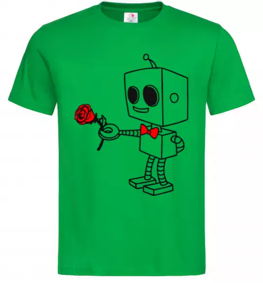 Чоловіча футболка Robot boy Зелений фото
