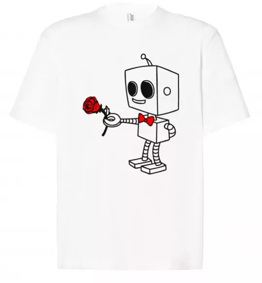 Футболка Оверсайз Robot boy Білий фото