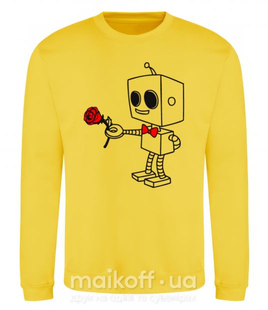 Світшот Robot boy Сонячно жовтий фото