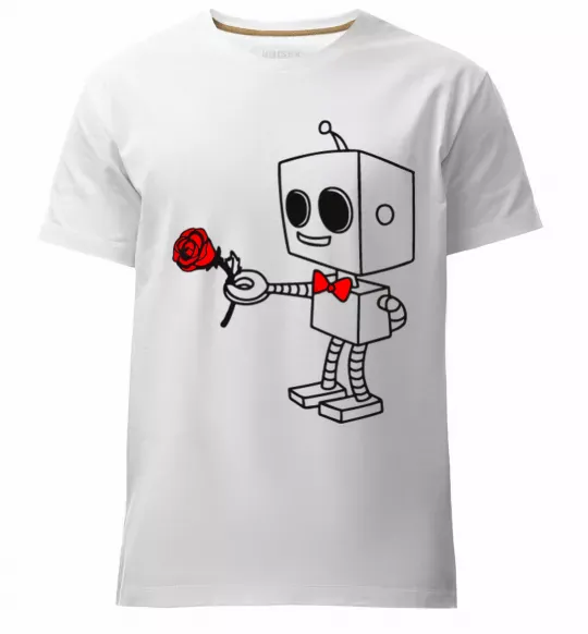 Чоловіча преміум футболка Robot boy Білий фото