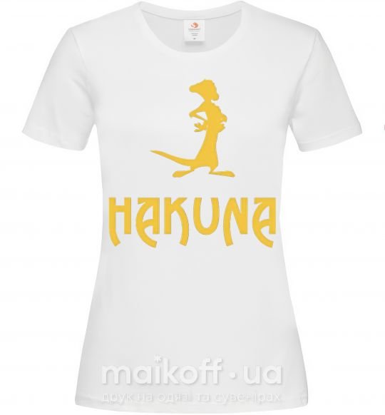 Жіноча футболка Hakuna Білий фото