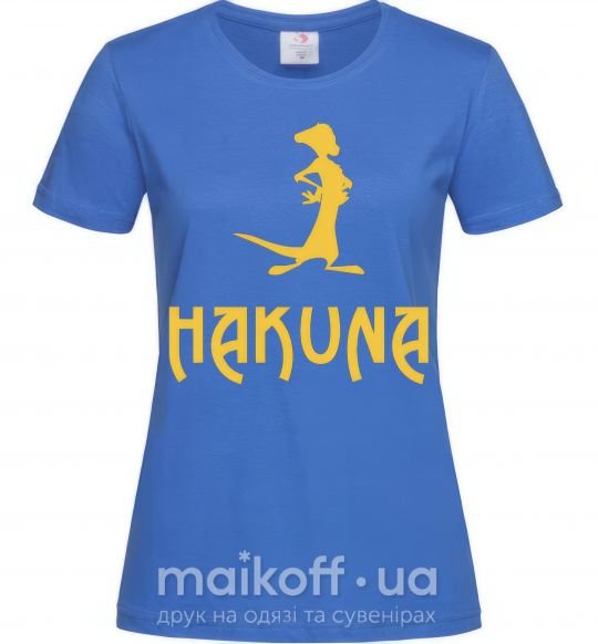 Жіноча футболка Hakuna Яскраво-синій фото