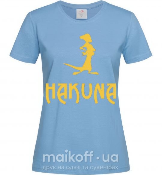Жіноча футболка Hakuna Блакитний фото