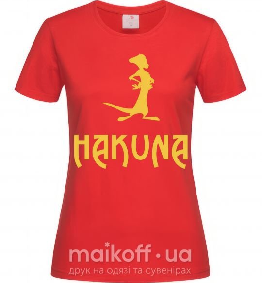 Жіноча футболка Hakuna Червоний фото