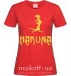 Жіноча футболка Hakuna Червоний фото