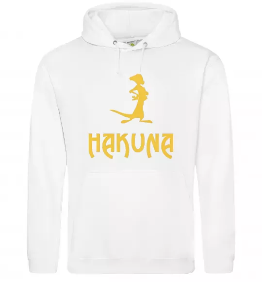 Женская толстовка (худи) Hakuna Белый фото