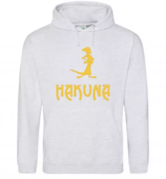 Женская толстовка (худи) Hakuna Серый меланж фото