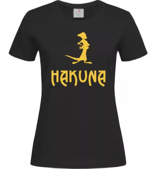 Женская футболка Hakuna Черный фото