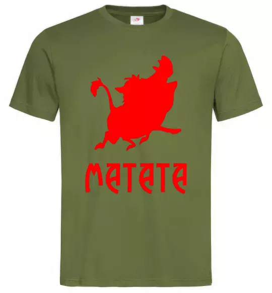 Чоловіча футболка Matata Оливковий фото