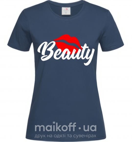 Жіноча футболка Beauty Темно-синій фото