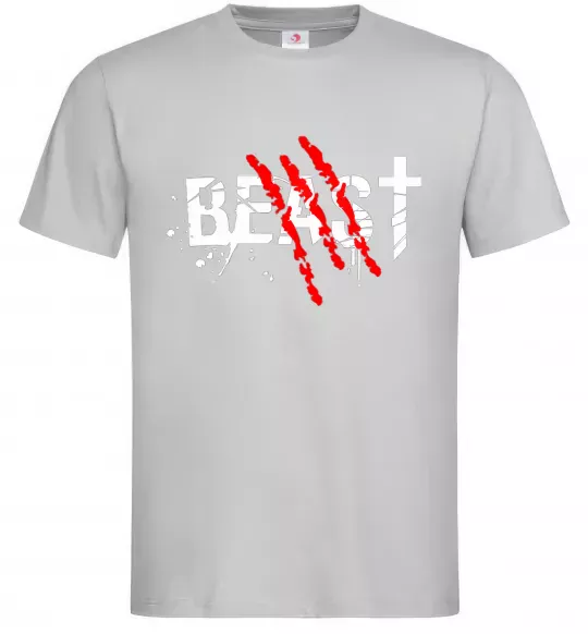 Чоловіча футболка Beast Сірий фото
