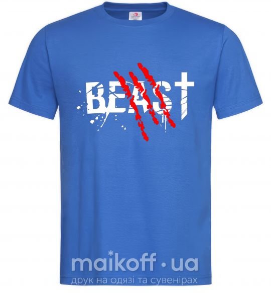 Мужская футболка Beast Ярко-синий фото