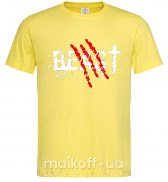 Чоловіча футболка Beast Лимонний фото