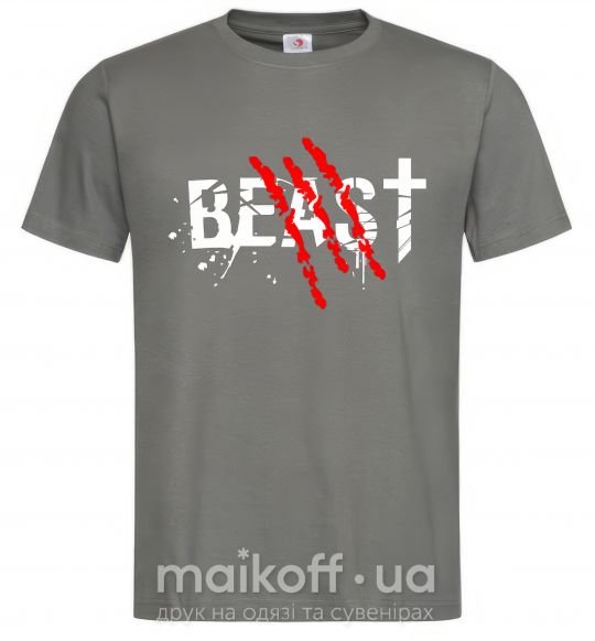 Чоловіча футболка Beast Графіт фото