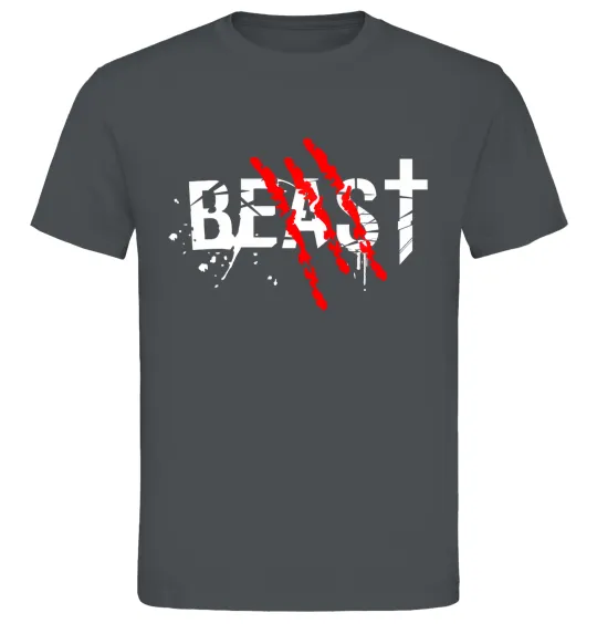Чоловіча футболка Beast Графіт фото