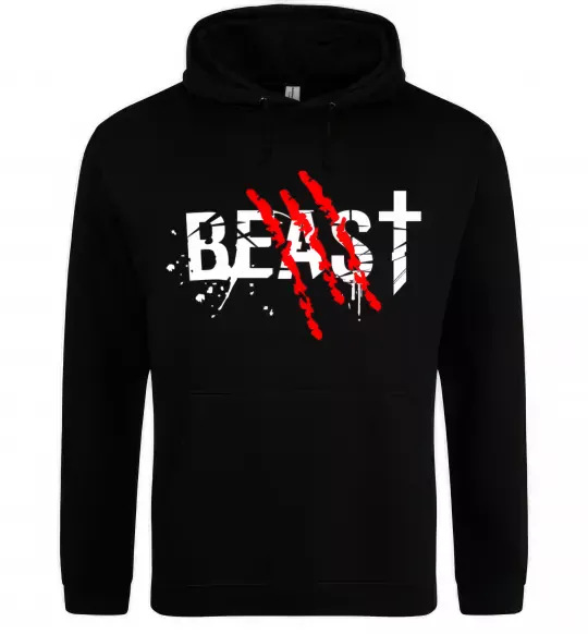 Мужская толстовка (худи) Beast Черный фото