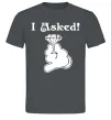 Мужская футболка I asked Графит фото