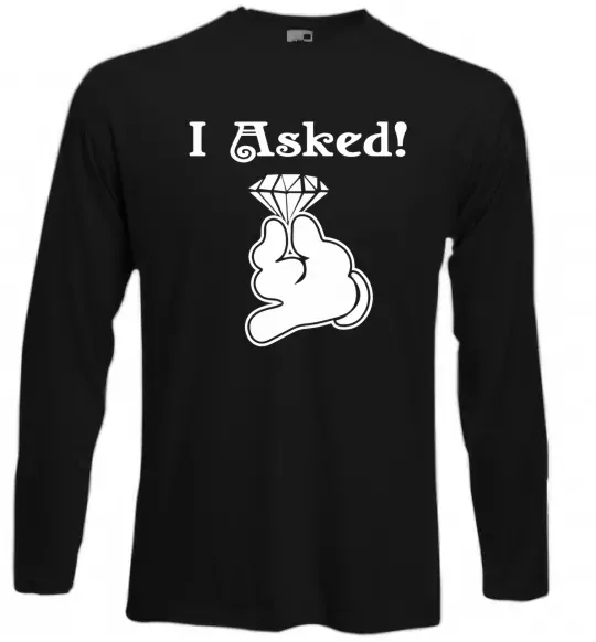 Лонгслив I asked Черный фото