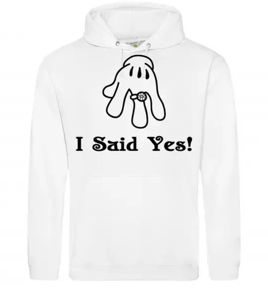 Жіноча толстовка (худі) I Said Yes version 2 Білий фото