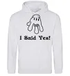 Жіноча толстовка (худі) I Said Yes version 2 Сірий меланж фото