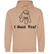 Жіноча толстовка (худі) I Said Yes version 2 Пісочний фото