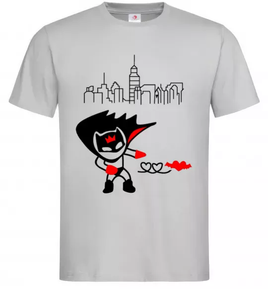 Чоловіча футболка Bat boy Сірий фото