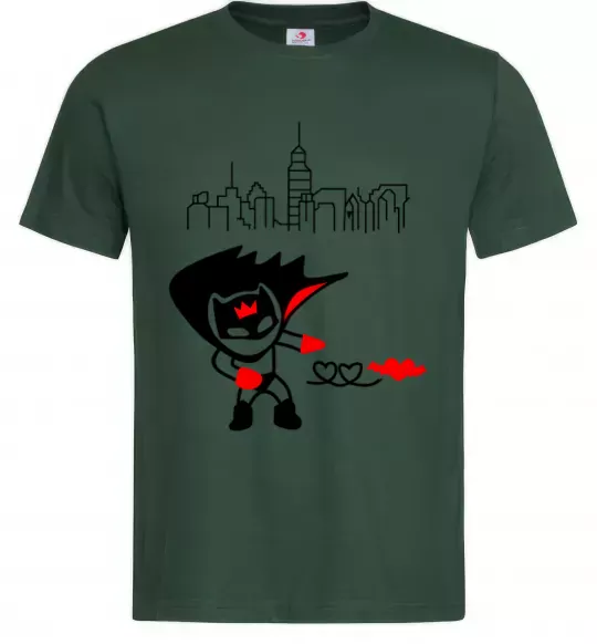Чоловіча футболка Bat boy Темно-зелений фото